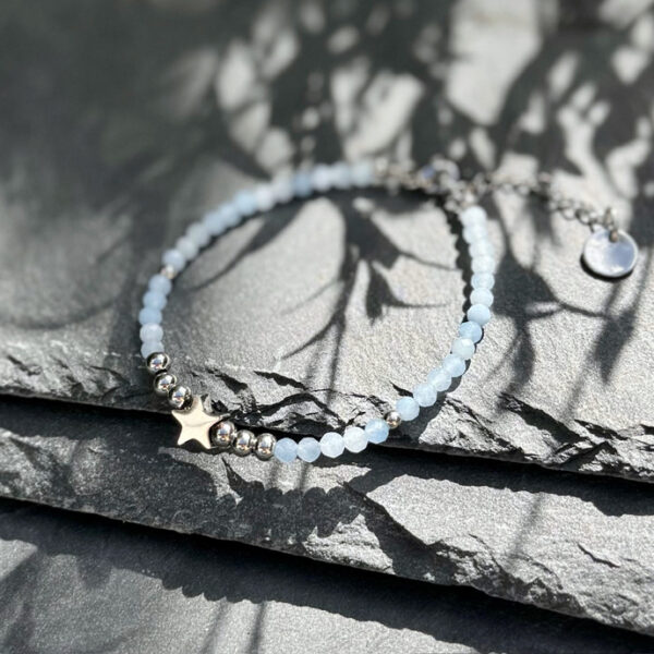 bracelet aigue-marine femme belle de lune