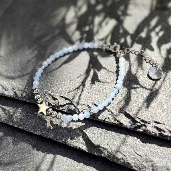 bracelet aigue-marine femme belle de lune