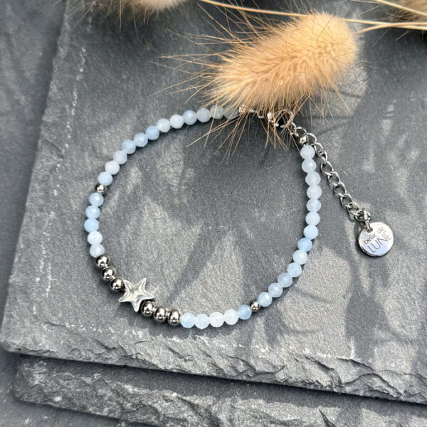 bracelet aigue-marine femme belle de lune