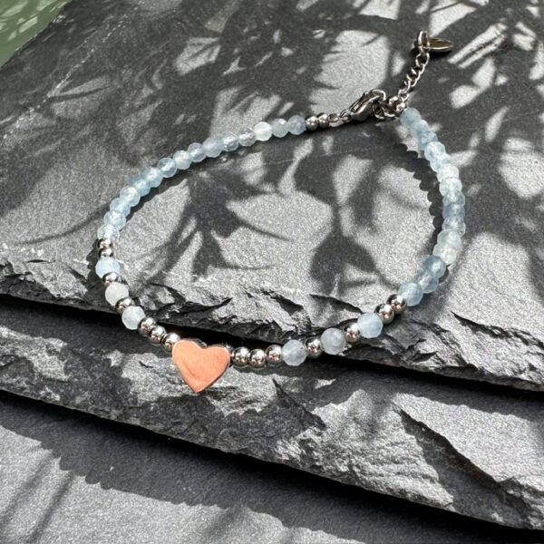 bracelet aigue-marine femme belle de lune