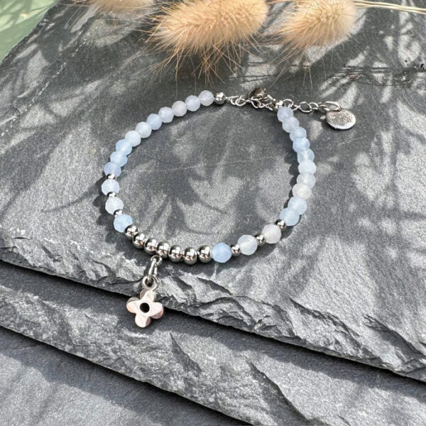 bracelet aigue-marine femme belle de lune