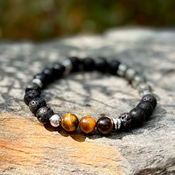 bracelet homme oeil tigre labradorite obsidienne oeil celeste belle lune