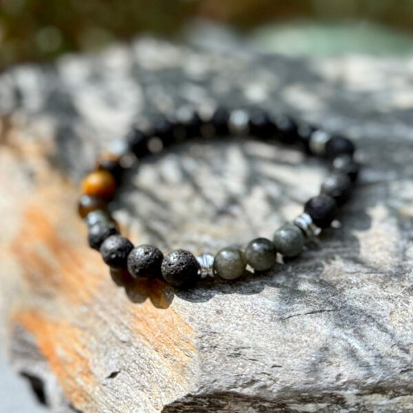 bracelet homme oeil tigre labradorite obsidienne oeil celeste belle lune