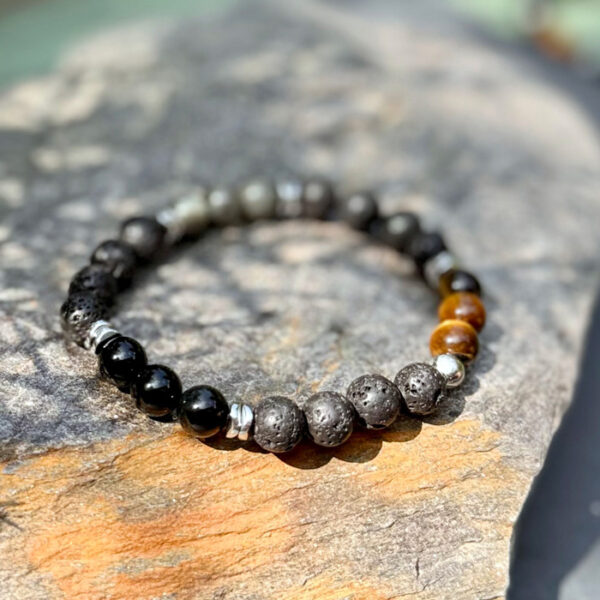 bracelet homme oeil tigre labradorite obsidienne oeil celeste belle lune