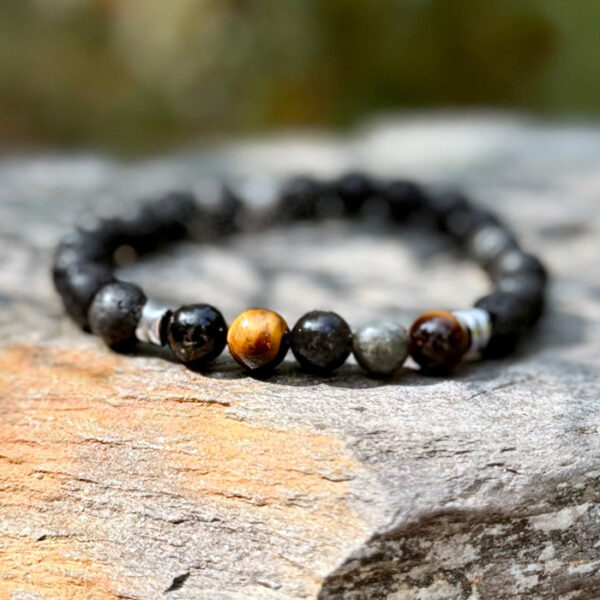 bracelet homme oeil tigre labradorite tourmaline obsidienne oeil celeste belle lune