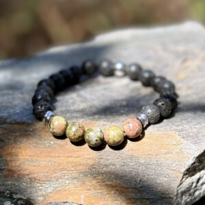 bracelet homme unakite belle de lune