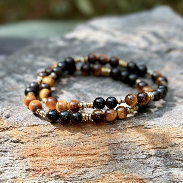 bracelet oeil tigre obsidienne belle de lune