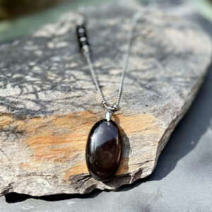 collier obsidienne belle de lune