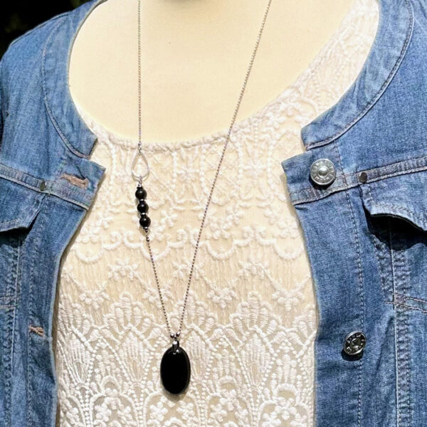 collier obsidienne belle de lune