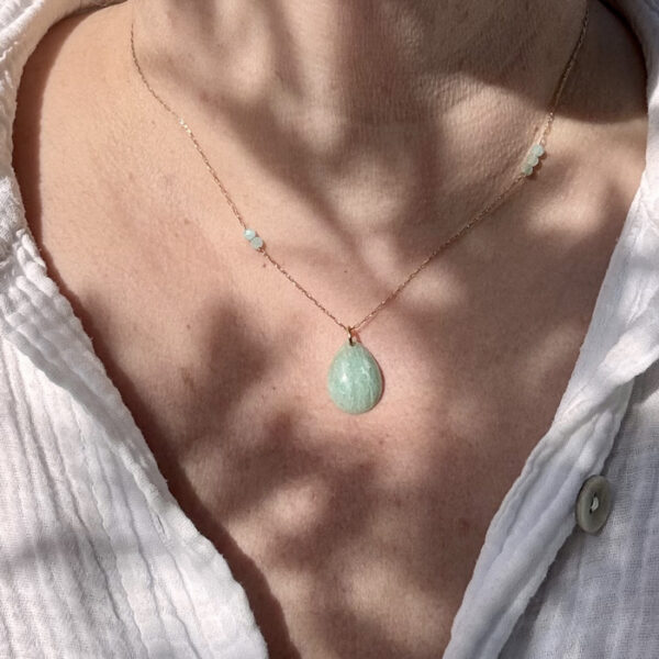 collier amazonite femme belle de lune