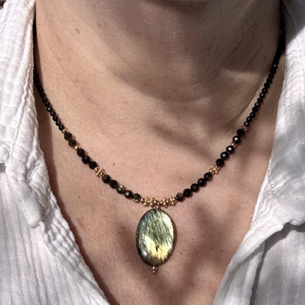 collier labradorite femme belle de lune