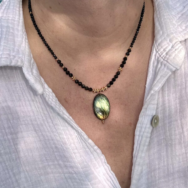 collier labradorite femme belle de lune