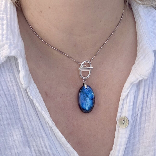 collier labradorite femme belle de lune