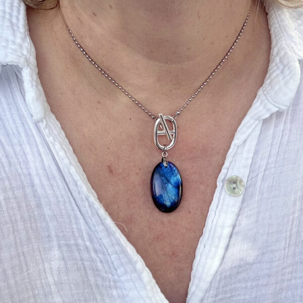 collier labradorite femme belle de lune